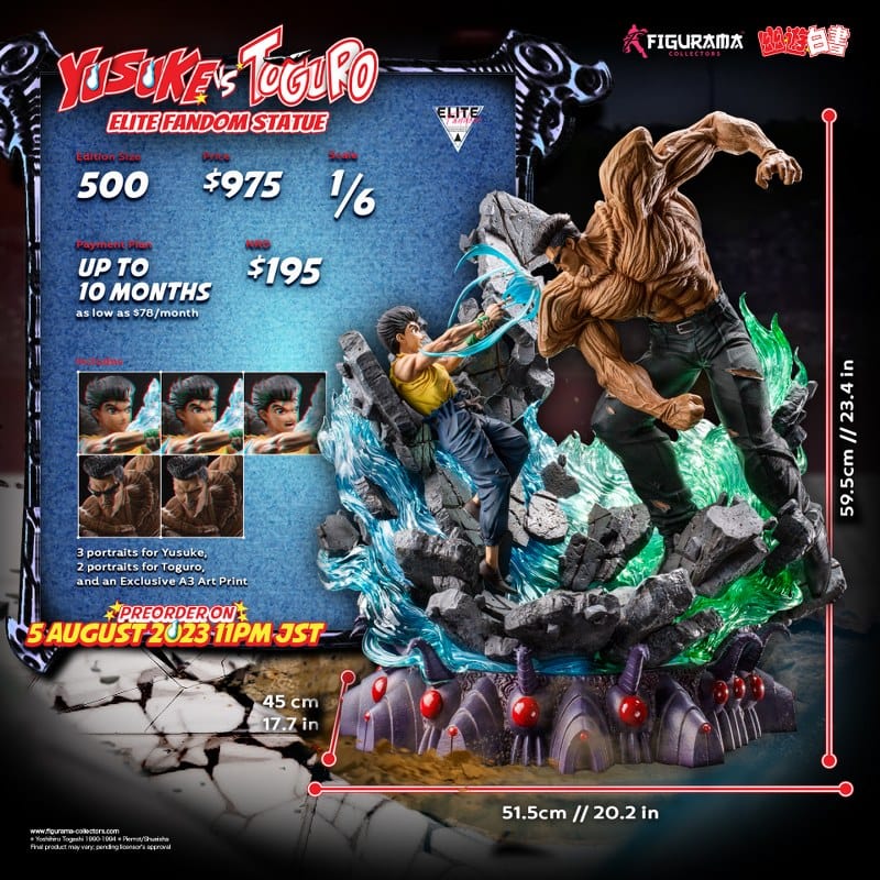 FIGURAMA YU YU HAKUSHO: YUSUKE VS TOGURO ELITE FANDOM STATUE