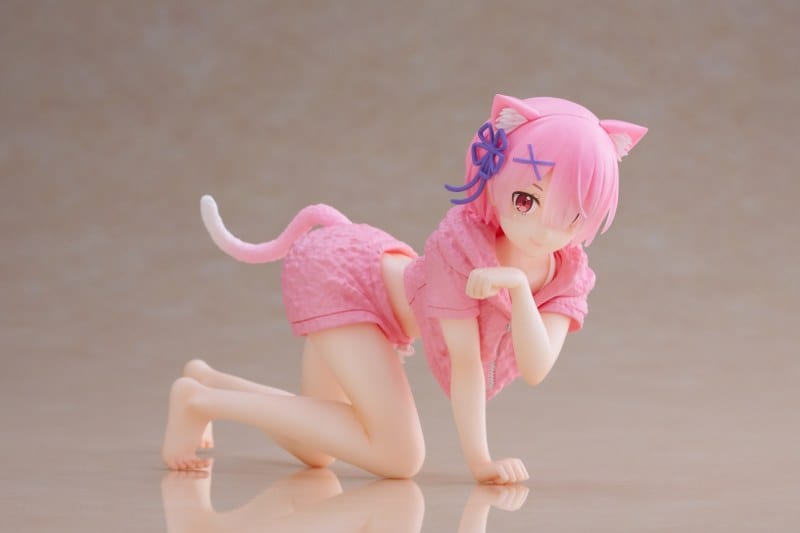 TAITO Re:Zero -Starting Life in Another- World Desktop Cute - Ram (Cat Roomwear Ver.) Figure