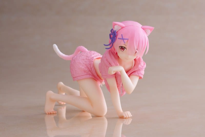 TAITO Re:Zero -Starting Life in Another- World Desktop Cute - Ram (Cat Roomwear Ver.) Figure