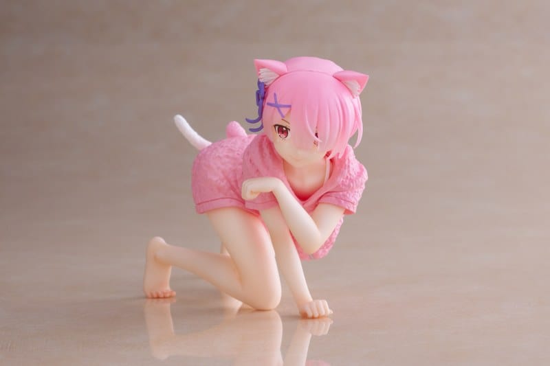 TAITO Re:Zero -Starting Life in Another- World Desktop Cute - Ram (Cat Roomwear Ver.) Figure