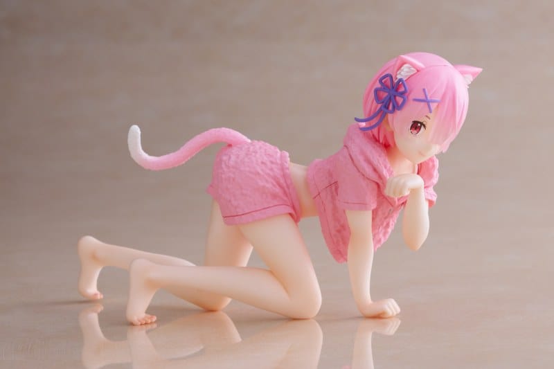 TAITO Re:Zero -Starting Life in Another- World Desktop Cute - Ram (Cat Roomwear Ver.) Figure