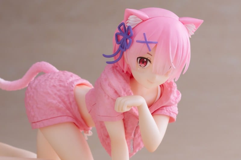 TAITO Re:Zero -Starting Life in Another- World Desktop Cute - Ram (Cat Roomwear Ver.) Figure