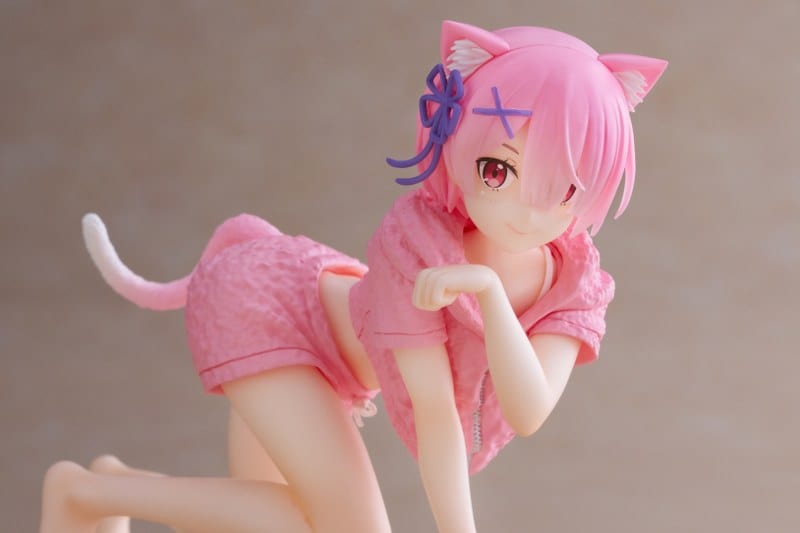 TAITO Re:Zero -Starting Life in Another- World Desktop Cute - Ram (Cat Roomwear Ver.) Figure