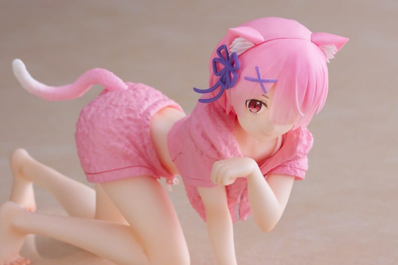 TAITO Re:Zero -Starting Life in Another- World Desktop Cute - Ram (Cat Roomwear Ver.) Figure