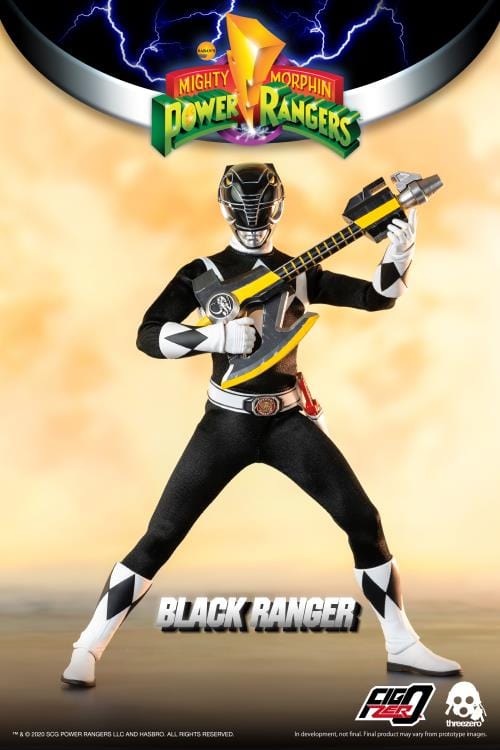 THREEZERO Mighty Morphin Power Rangers FigZero Black Ranger 1/6 Scale Figure