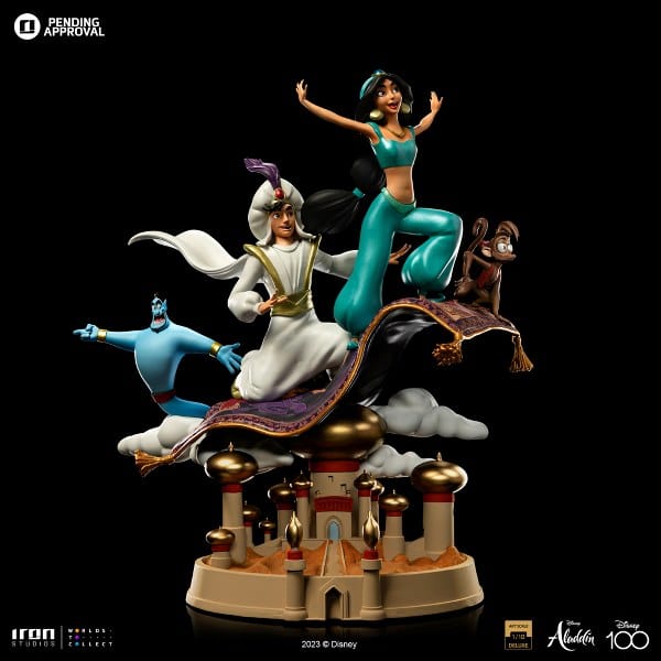 IRON STUDIOS Aladdin and Jasmine Deluxe - Disney 100TH - Aladdin - Art Scale 1/10