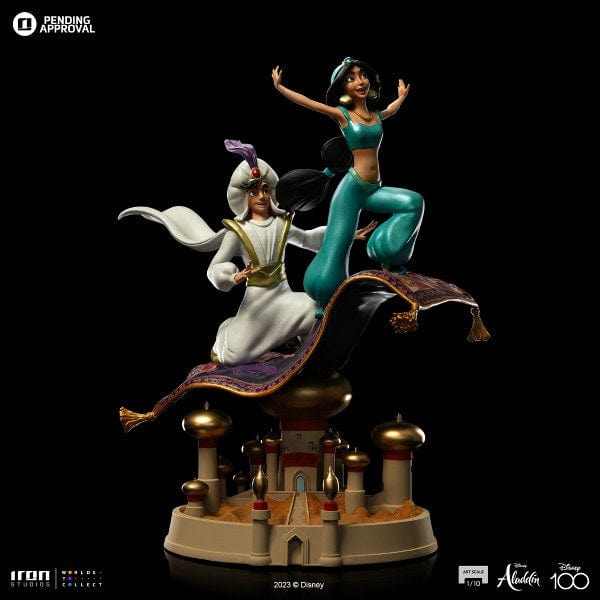 IRON STUDIOS Aladdin and Jasmine - Disney 100TH - Aladdin - Art Scale 1/10