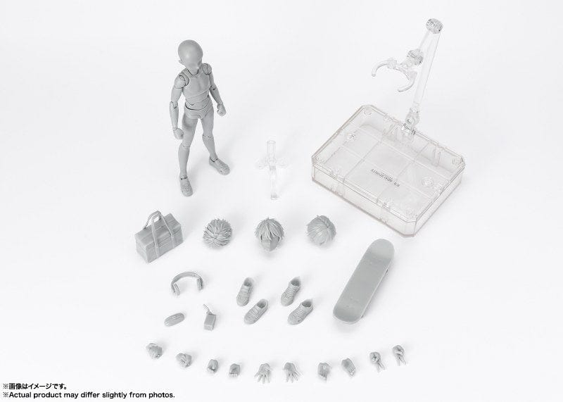 BANDAI SPIRITS S.H.Figuarts DX Body-kun School Life Edition Set (Gray Color Ver.)