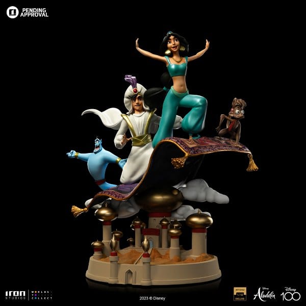 IRON STUDIOS Aladdin and Jasmine Deluxe - Disney 100TH - Aladdin - Art Scale 1/10