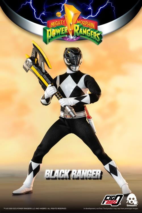 THREEZERO Mighty Morphin Power Rangers FigZero Black Ranger 1/6 Scale Figure