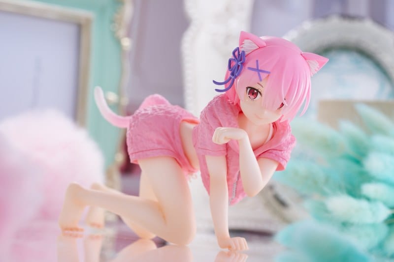 TAITO Re:Zero -Starting Life in Another- World Desktop Cute - Ram (Cat Roomwear Ver.) Figure