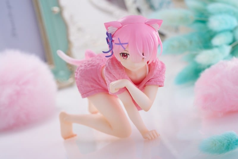 TAITO Re:Zero -Starting Life in Another- World Desktop Cute - Ram (Cat Roomwear Ver.) Figure