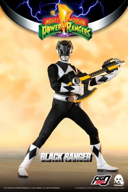 THREEZERO Mighty Morphin Power Rangers FigZero Black Ranger 1/6 Scale Figure