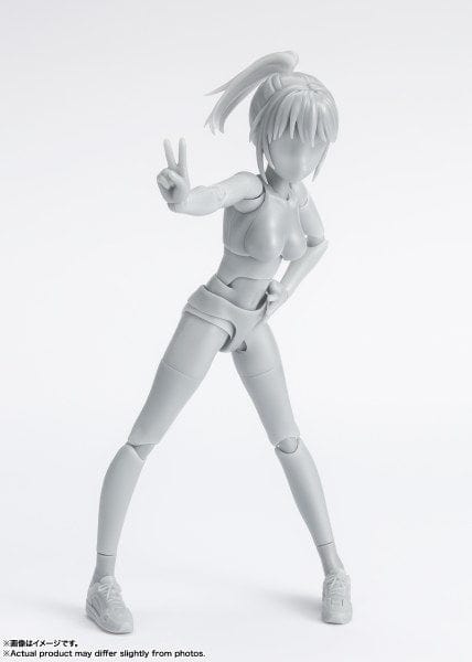 BANDAI SPIRITS S.H.Figuarts DX Body-chan School Life Edition Set (Gray Color Ver.)