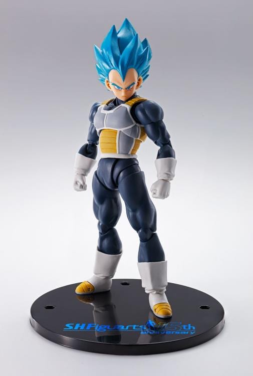 BANDAI SPIRITS Dragon Ball Super: Broly S.H.Figuarts Super Saiyan God Super Saiyan Vegeta (15th Anniversary Ver.) Exclusive