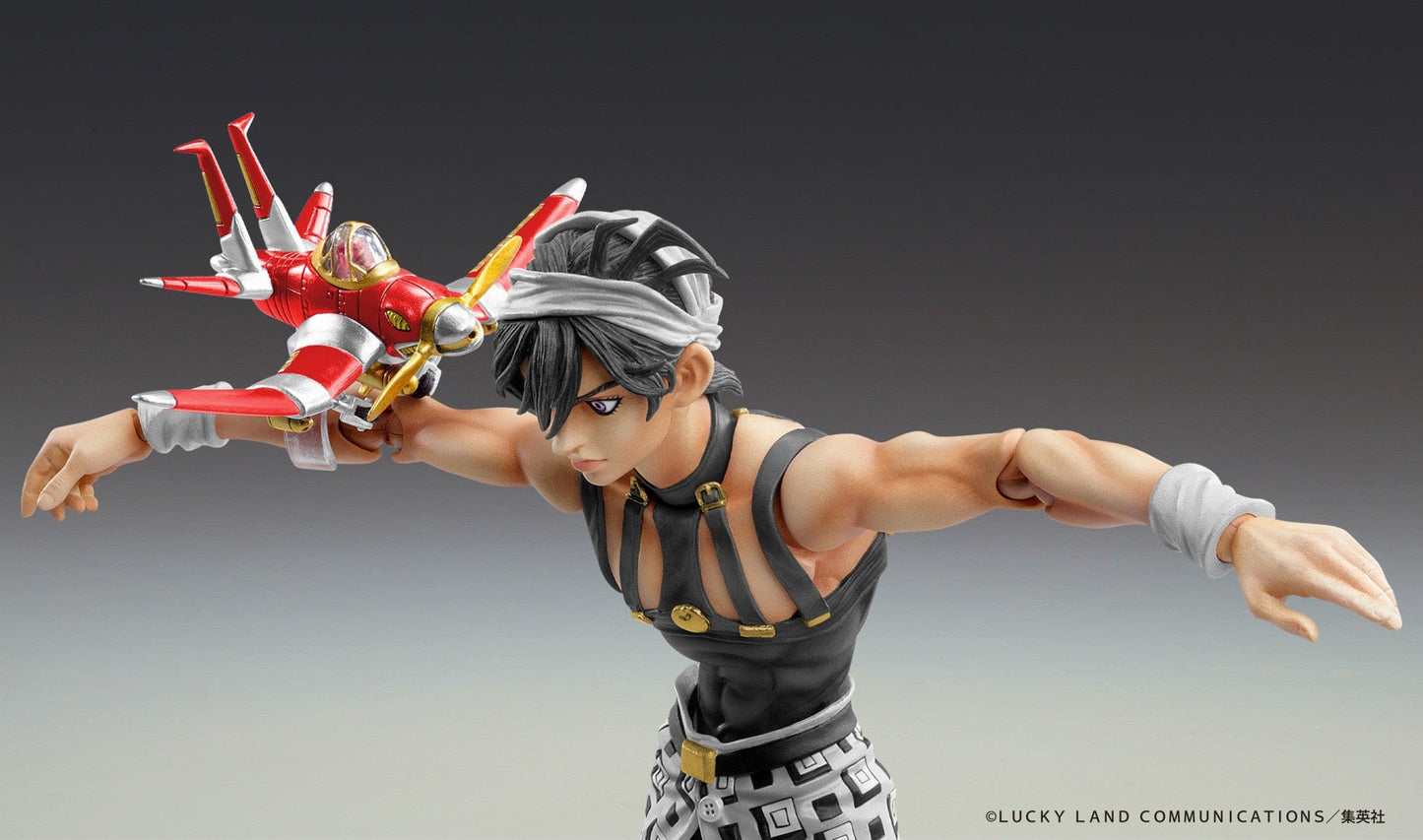 MEDICOS JoJo's Bizarre Adventure Super Action Statue Narancia Ghirga & Aerosmith (Black Ver.)