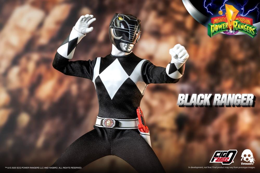 THREEZERO Mighty Morphin Power Rangers FigZero Black Ranger 1/6 Scale Figure