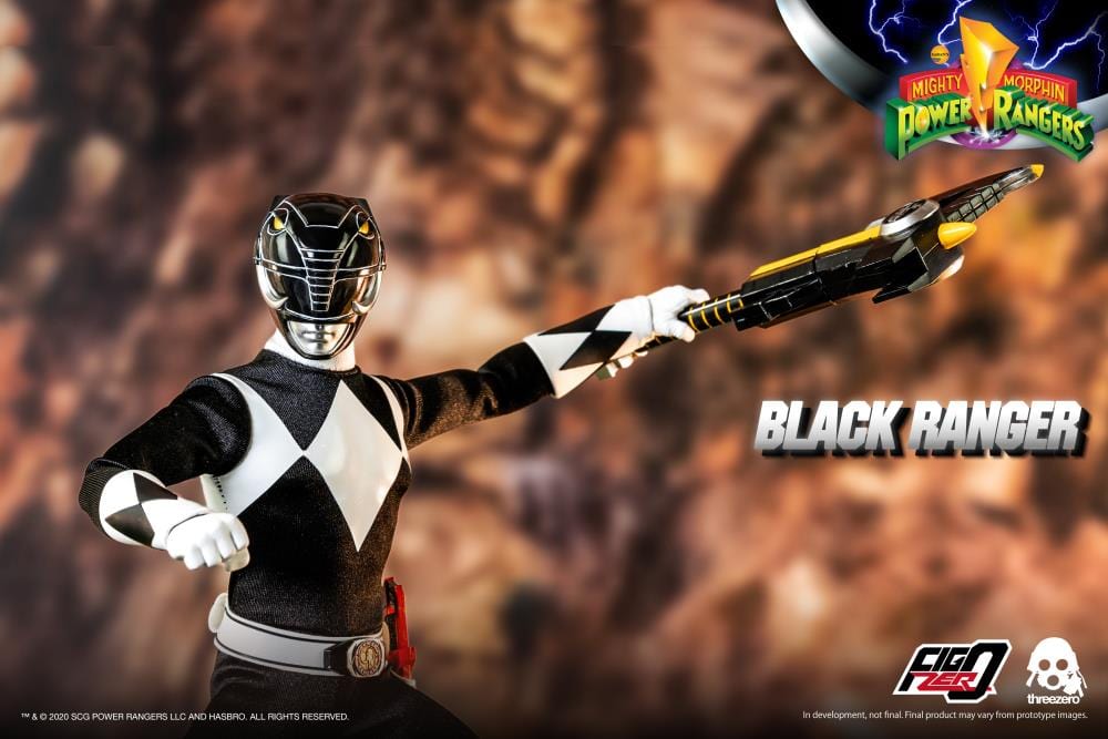 THREEZERO Mighty Morphin Power Rangers FigZero Black Ranger 1/6 Scale Figure