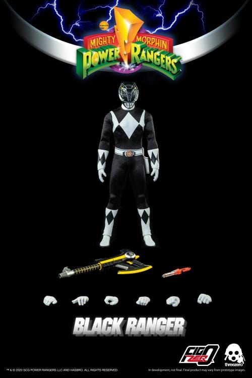 THREEZERO Mighty Morphin Power Rangers FigZero Black Ranger 1/6 Scale Figure