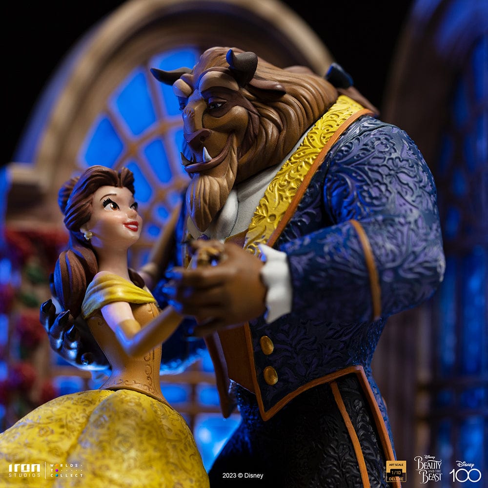 IRON STUDIOS Beauty and the Beast Deluxe - Disney 100th - Beauty and Beast - Art Scale 1/10