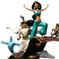 IRON STUDIOS Aladdin and Jasmine Deluxe - Disney 100TH - Aladdin - Art Scale 1/10