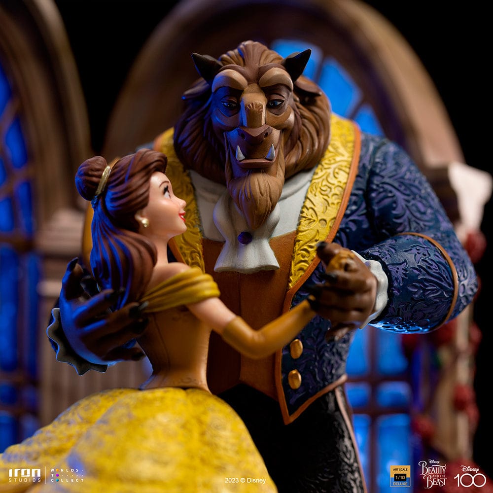 IRON STUDIOS Beauty and the Beast Deluxe - Disney 100th - Beauty and Beast - Art Scale 1/10