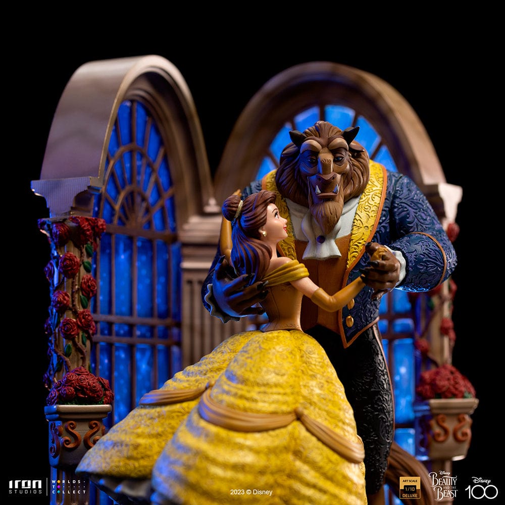 IRON STUDIOS Beauty and the Beast Deluxe - Disney 100th - Beauty and Beast - Art Scale 1/10