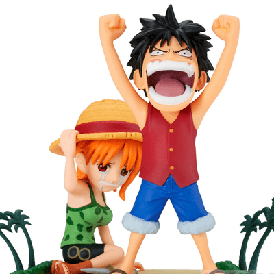 BANPRESTO One Piece World Collectable Figure Log Stories - Monkey D. Luffy & Nami Figure