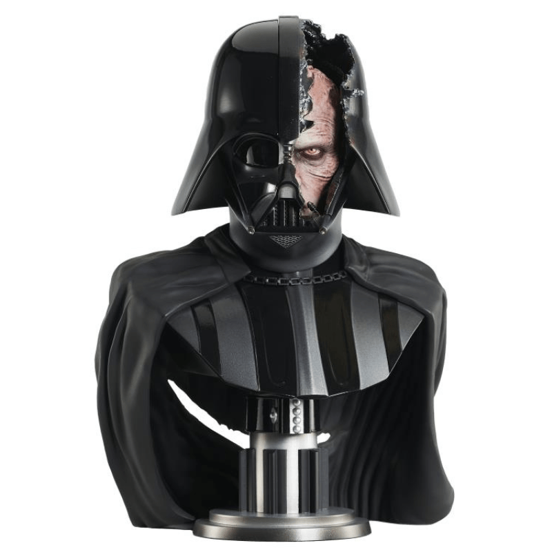 DIAMOND SELECT Star Wars: Obi-Wan Kenobi Legends in 3D Darth Vader (Damaged Helmet) 1/2 Scale Limited Edition Bust