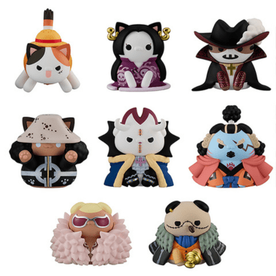 MEGAHOUSE MEGA CAT PROJECT ONE PIECE: NYAN PIECE NYAN! Luffy and the Seven Warlords of the Sea (Set of 8)