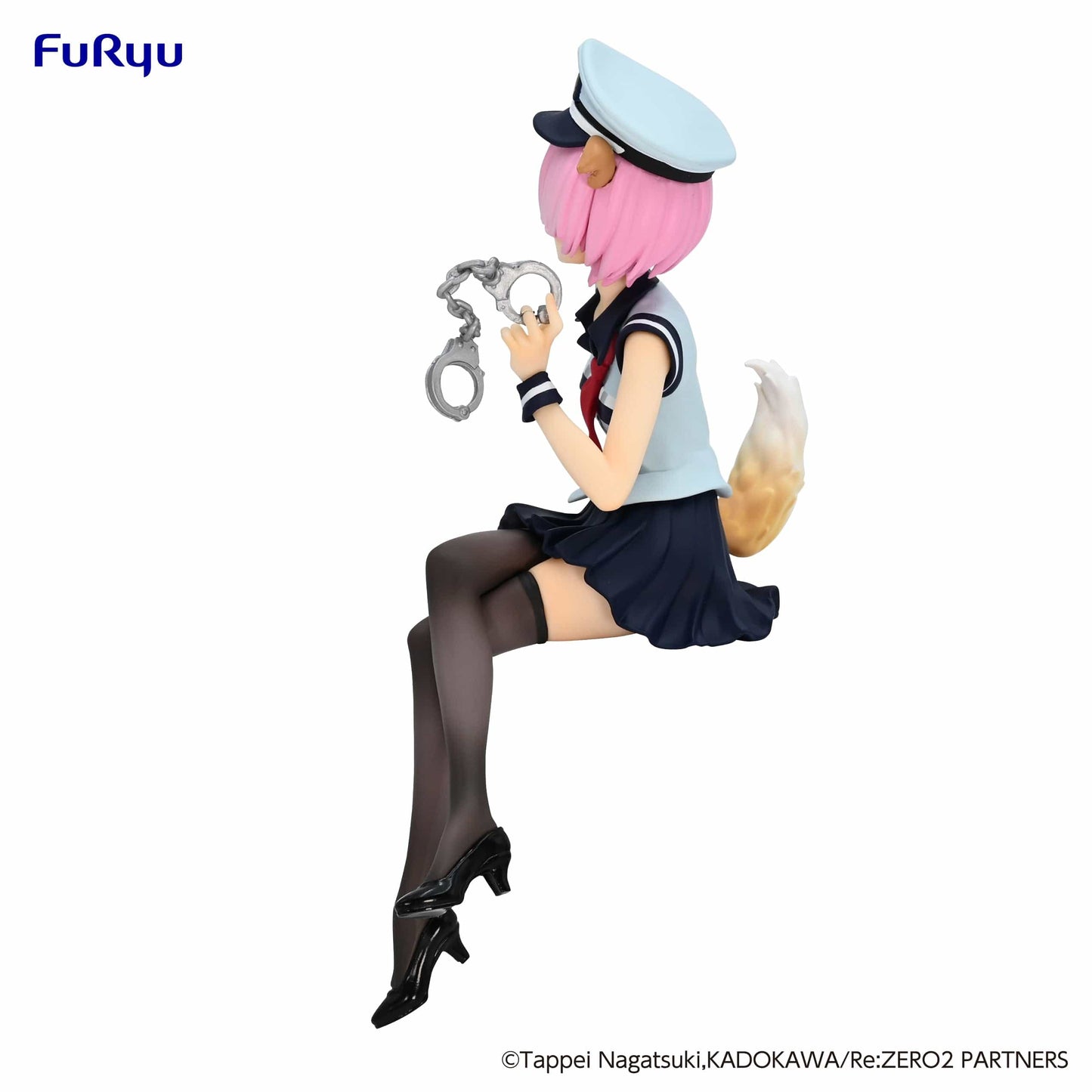 FURYU Re:Zero Starting Life in Another World Ram (Police Officer Cap w/ Dog Ears) Noodle Stopper Figure