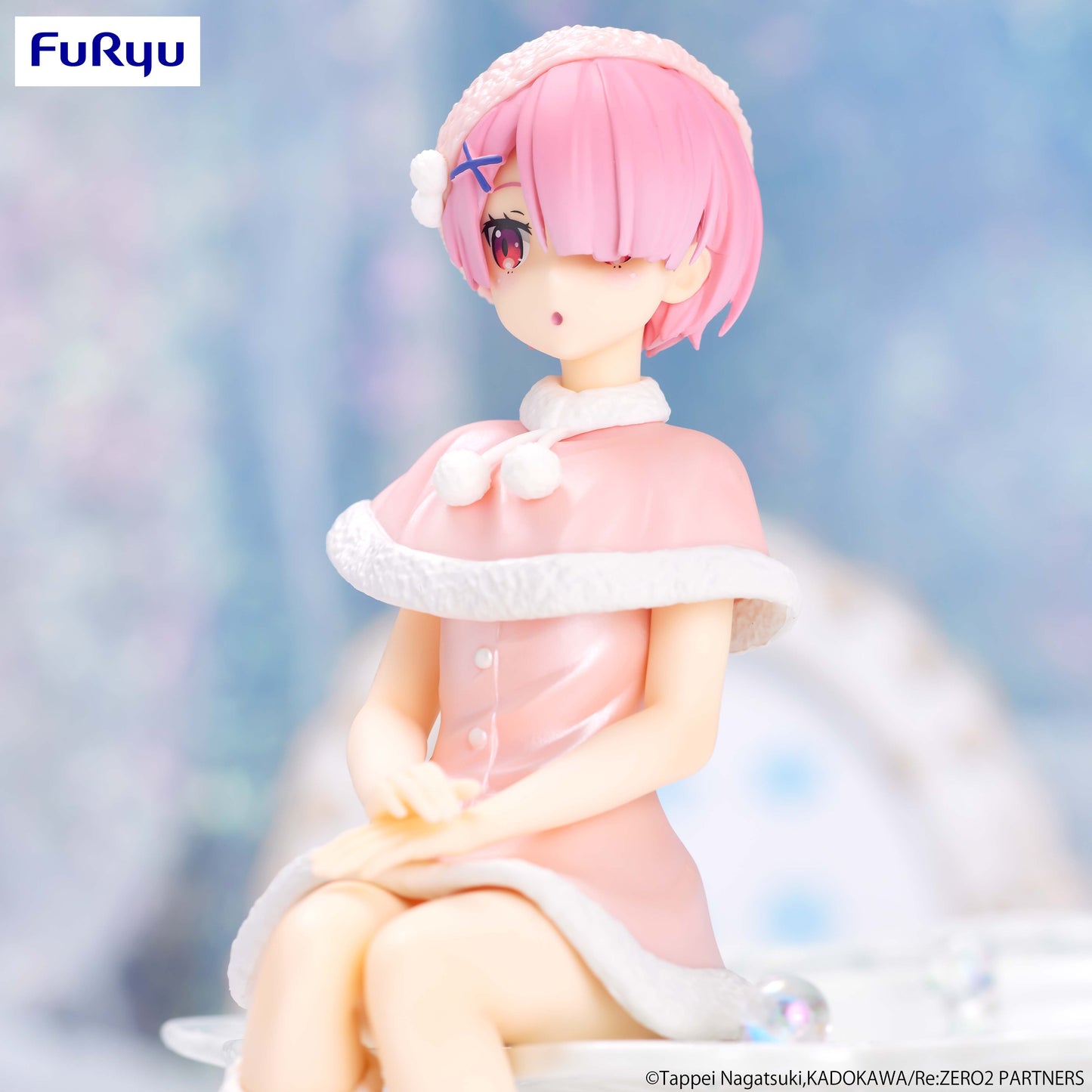 FURYU Re:Zero Starting Life in Another World Ram (Snow Princess Pearl Color Ver.) Noodle Stopper Figure