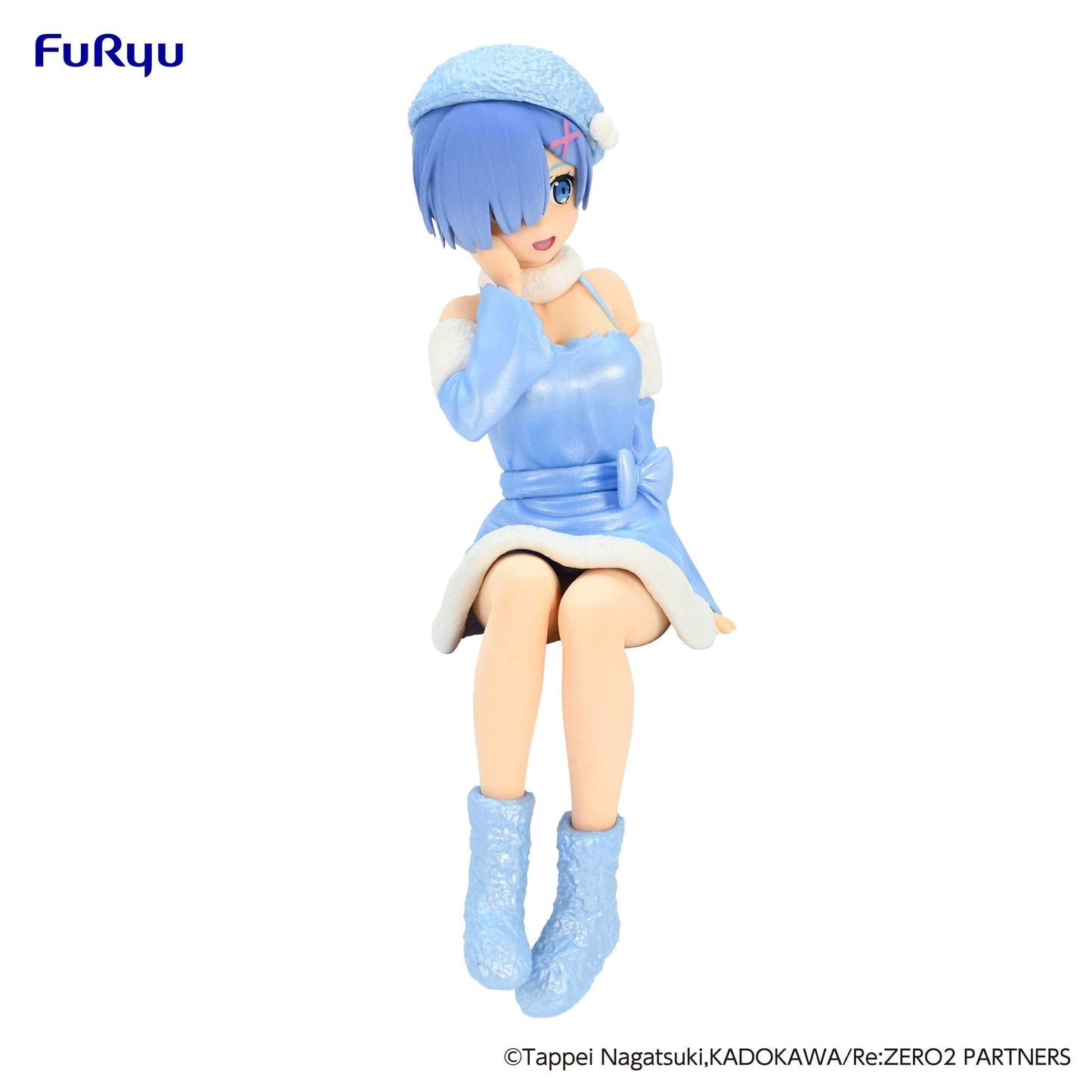 FURYU Re:Zero Starting Life in Another World Rem Snow Princess (Pearl Color Ver.) Noodle Stopper Figure