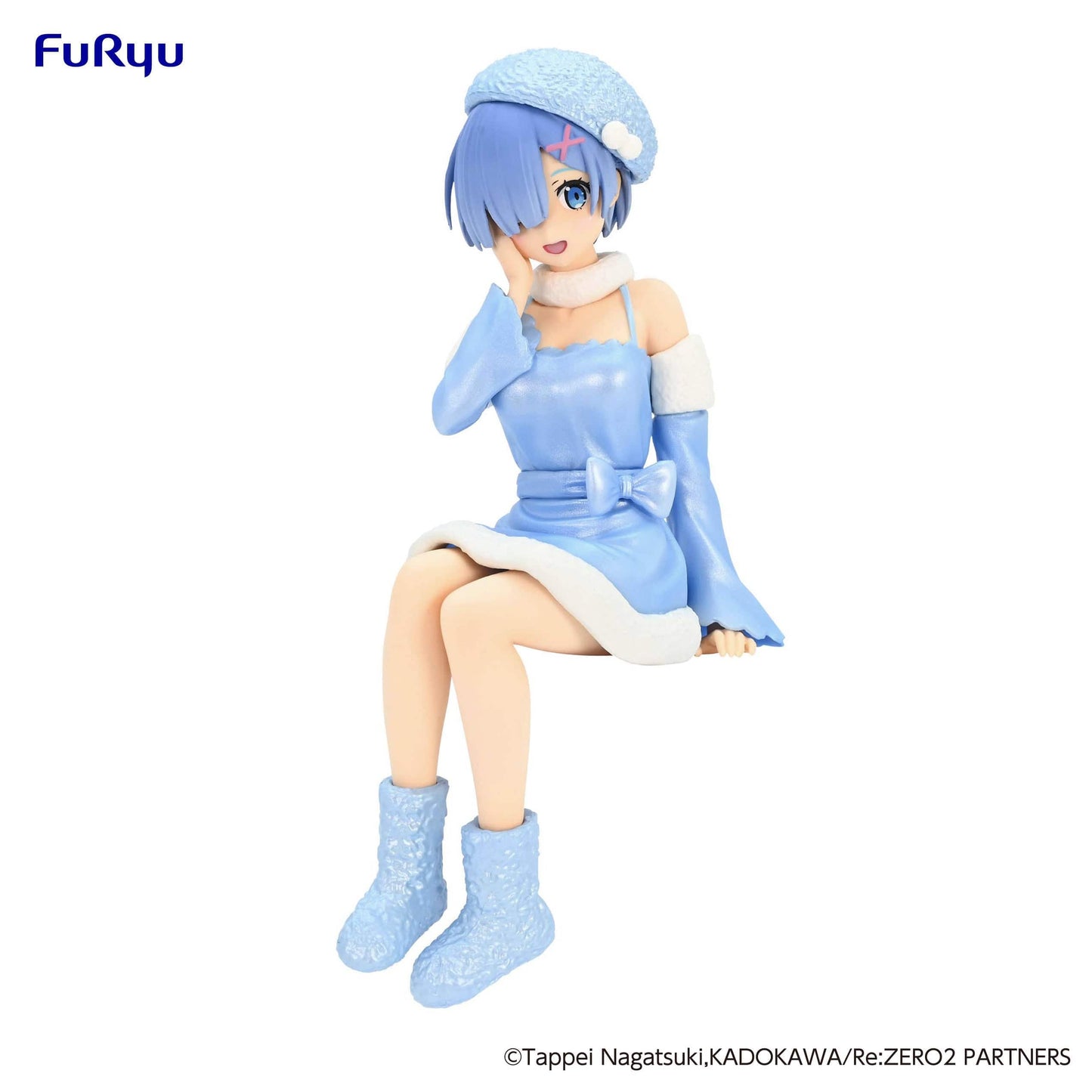 FURYU Re:Zero Starting Life in Another World Rem Snow Princess (Pearl Color Ver.) Noodle Stopper Figure