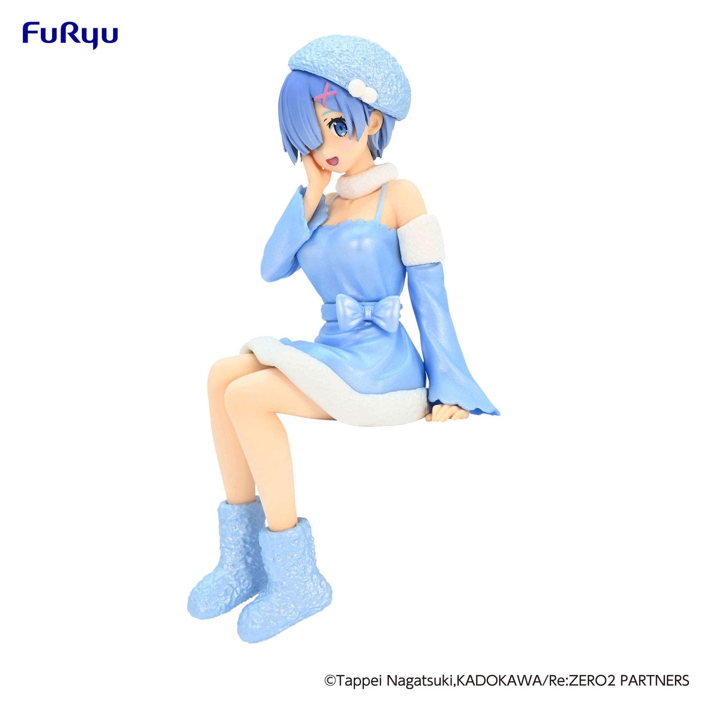 FURYU Re:Zero Starting Life in Another World Rem Snow Princess (Pearl Color Ver.) Noodle Stopper Figure