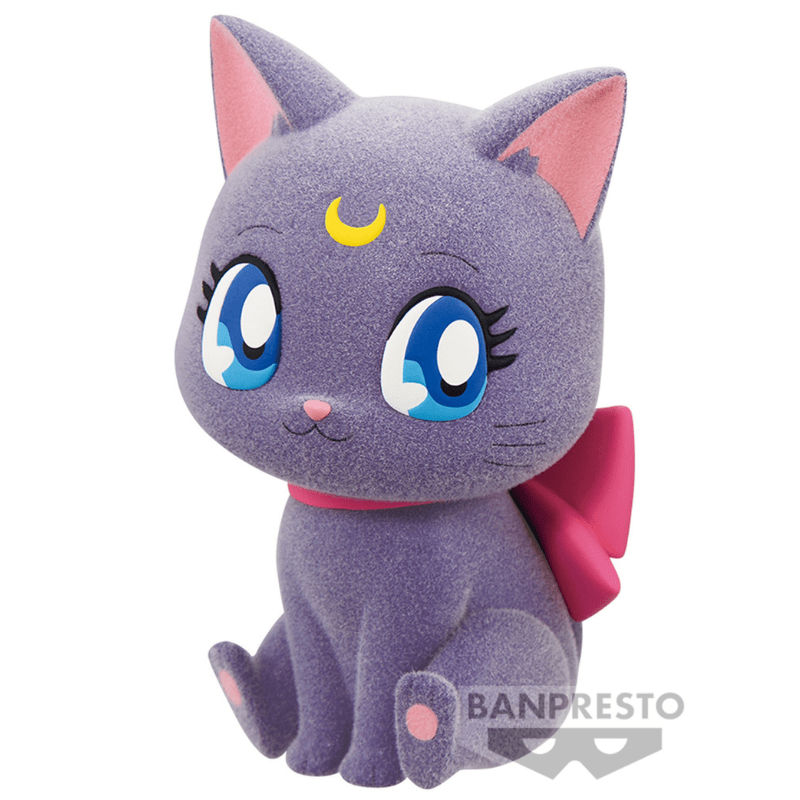 BANPRESTO Pretty Guardian Sailor Moon Cosmos The Movie Fluffy Puffy Figure - Luna (Big Ribbon Ver.)