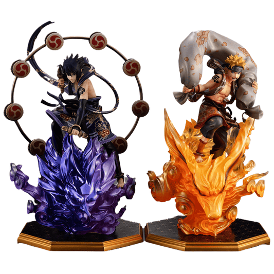 MEGAHOUSE Precious G.E.M. Series Naruto Shippuden: Naruto Uzumaki Fujin & Sasuke Uchiha Raijin Set