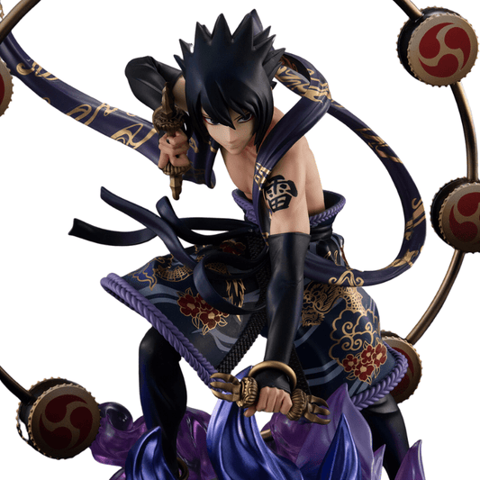 MEGAHOUSE Precious G.E.M. Series Naruto Shippuden: Sasuke Uchiha Raijin Set