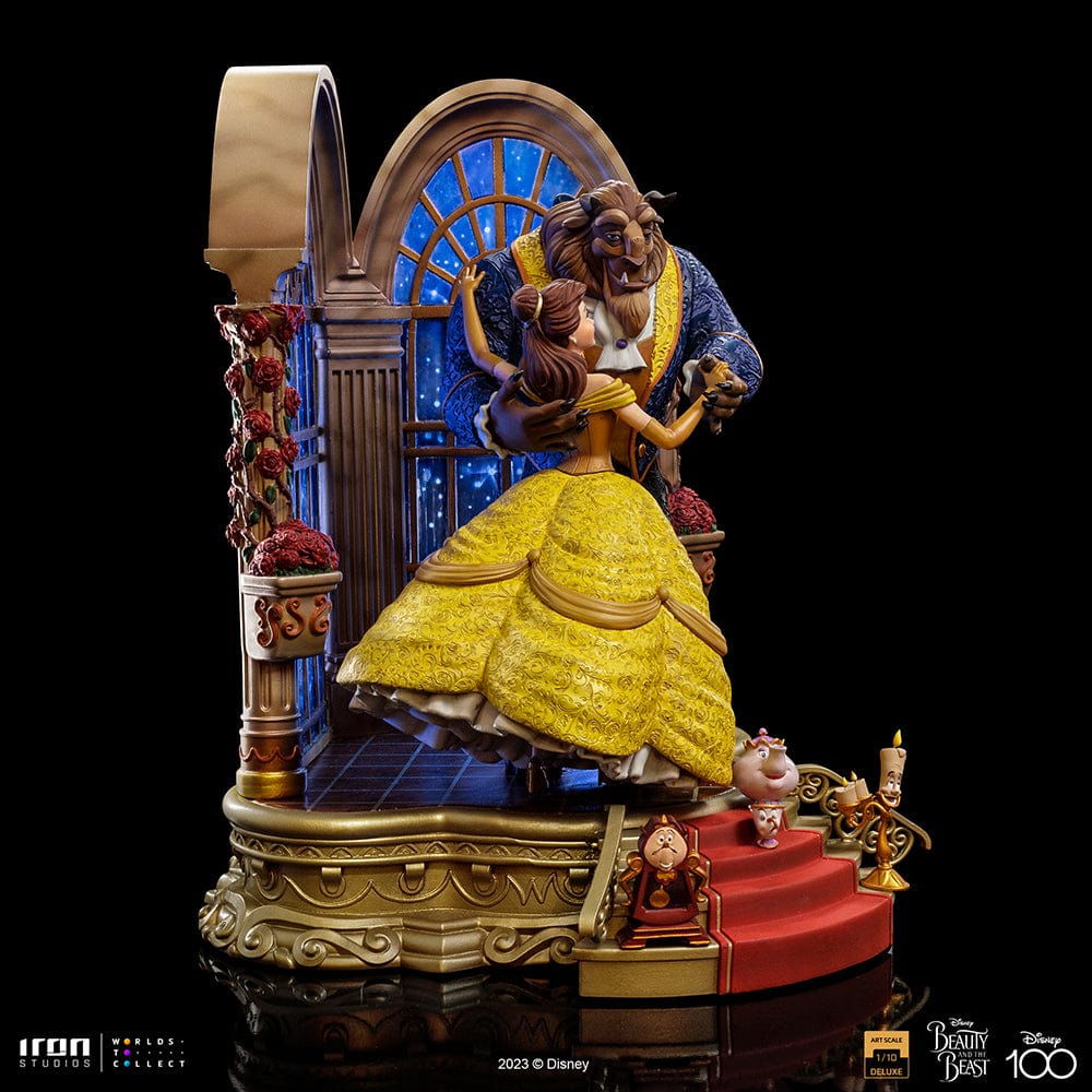 IRON STUDIOS Beauty and the Beast Deluxe - Disney 100th - Beauty and Beast - Art Scale 1/10