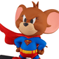 BANPRESTO Tom And Jerry Figure Collection Tom And Jerry As Superman WB100Th Anniversary Ver. - Jerry (Ver.B)