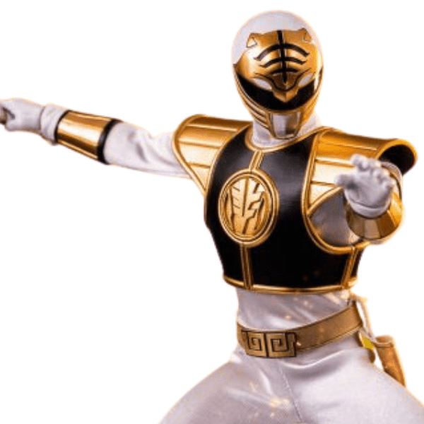 THREEZERO Mighty Morphin Power Rangers FigZero White Ranger 1/6 Scale Figure