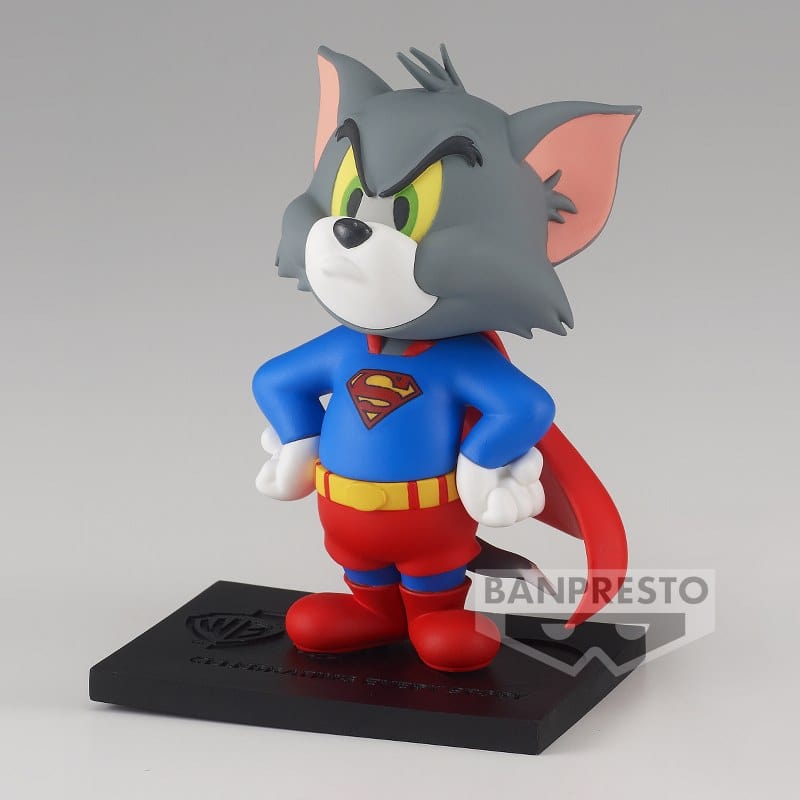 BANPRESTO Tom And Jerry Figure Collection Tom And Jerry As Superman WB100Th Anniversary Ver. - Tom (Ver.A)