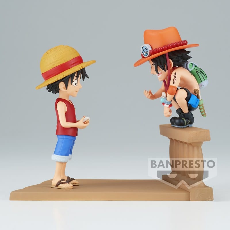 BANPRESTO One Piece World Collectable Figure Log Stories - Monkey D. Luffy & Portgas D. Ace Figure