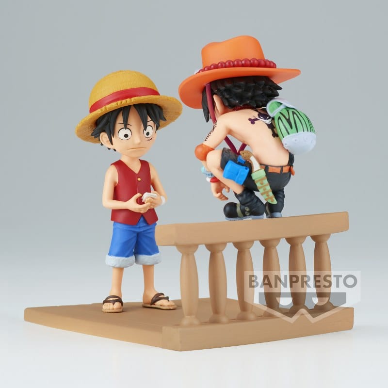 BANPRESTO One Piece World Collectable Figure Log Stories - Monkey D. Luffy & Portgas D. Ace Figure