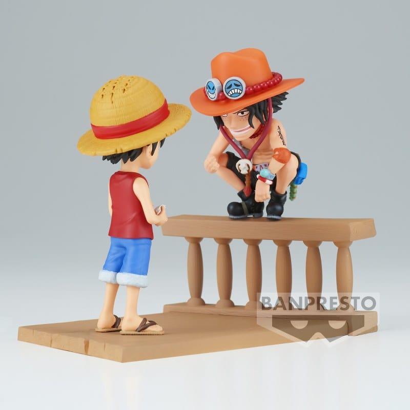 BANPRESTO One Piece World Collectable Figure Log Stories - Monkey D. Luffy & Portgas D. Ace Figure