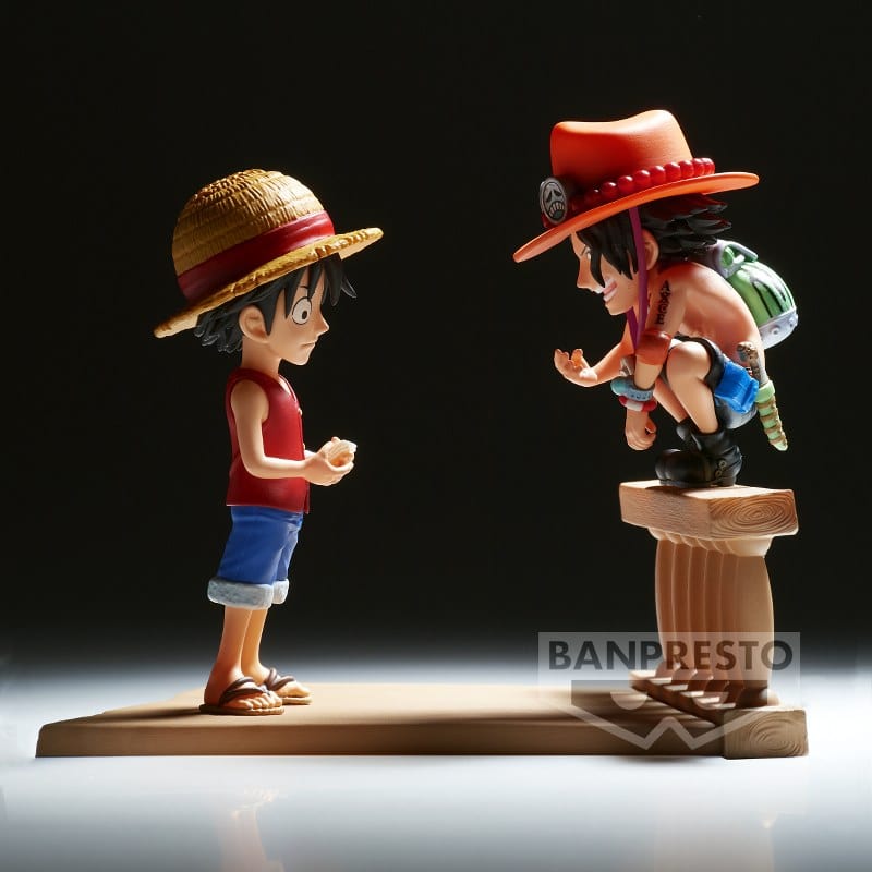 BANPRESTO One Piece World Collectable Figure Log Stories - Monkey D. Luffy & Portgas D. Ace Figure