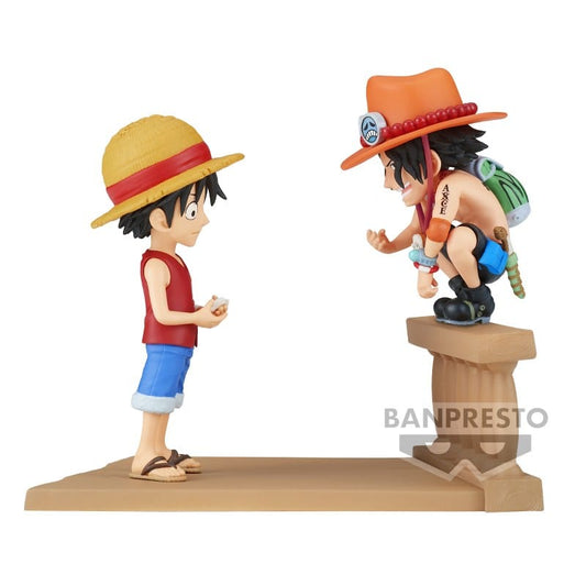 BANPRESTO One Piece World Collectable Figure Log Stories - Monkey D. Luffy & Portgas D. Ace Figure
