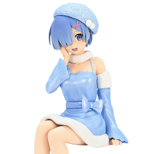 FURYU Re:Zero Starting Life in Another World Rem Snow Princess (Pearl Color Ver.) Noodle Stopper Figure