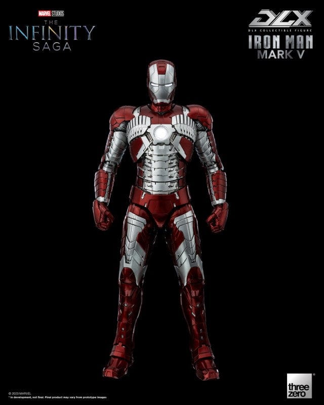 THREEZERO Avengers: The Infinity Saga DLX Iron Man Mark V 1/12 Scale Figure