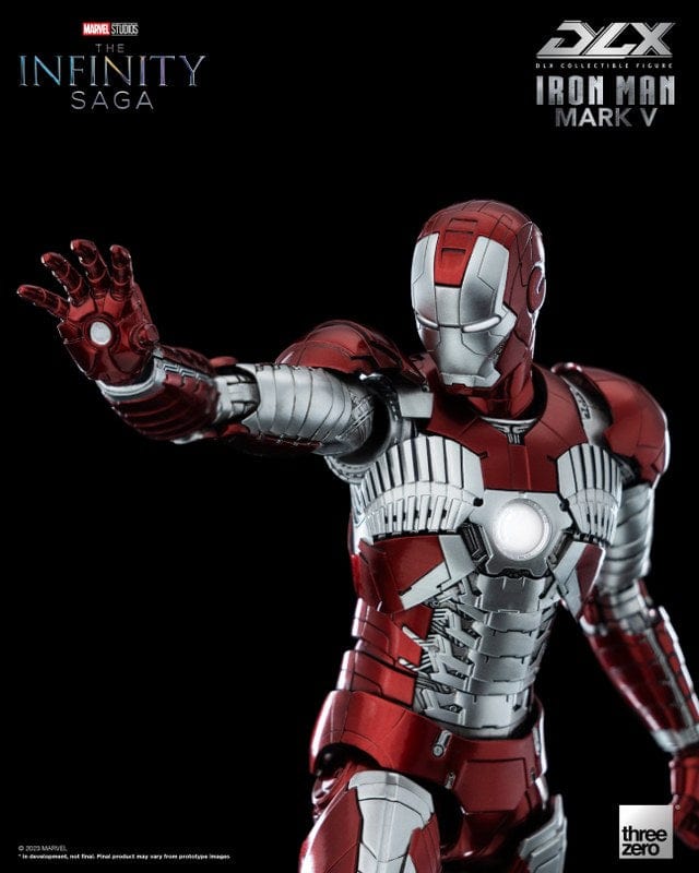 THREEZERO Avengers: The Infinity Saga DLX Iron Man Mark V 1/12 Scale Figure